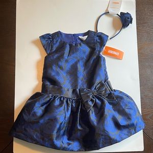 Brand New Toddler Girls Gymboree Dress with Matching Headband